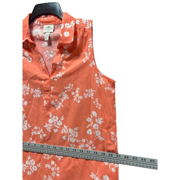 ST. John's Bay - Women's Loose Sleeveless Dress - Orange Floral - Medium - Picture 5 of 14